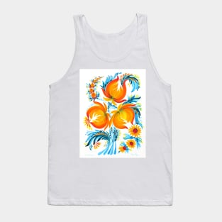 Sunny Flowers Watercolor Painting Tank Top